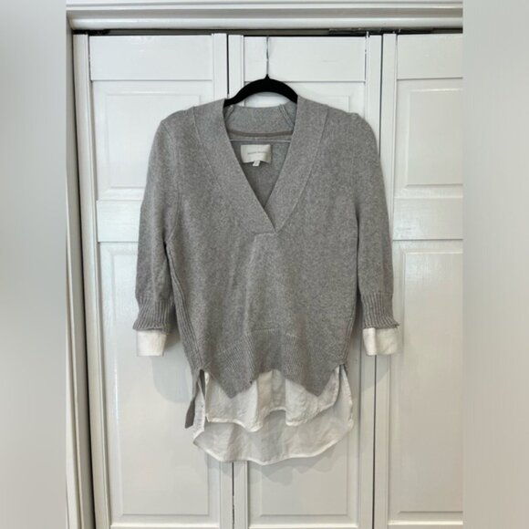 EUC Brochu Walker The Lucie Layered V Neck Sweater - Picture 4 of 7